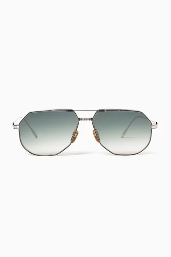 Reynold Aviator Sunglasses in Titanium