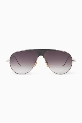 Kyosho Daido Aviator Sunglasses in Titanium