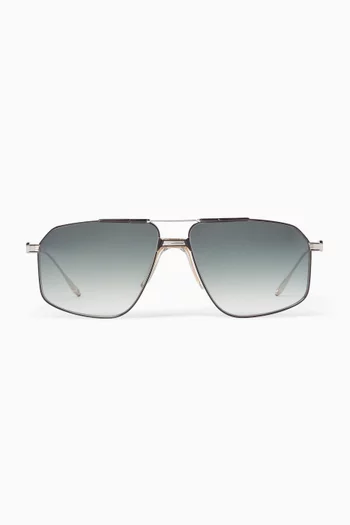 Jagger Aviator Sunglasses in Titanium