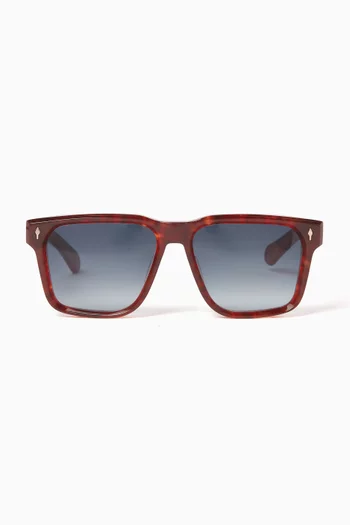 Lucknow Rectangular Sunglasses in Acetate