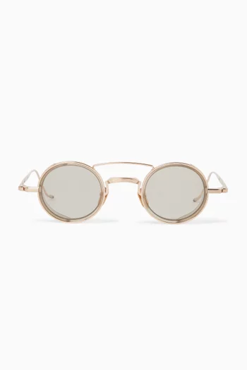 Ringo Round Sunglasses in Titanium