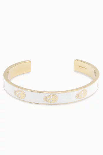 Skull Enamel Bracelet in Plated Metal