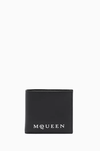 Logo Bi-fold Wallet in Leather