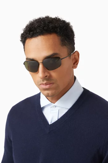 Marathon Sunglasses in Stainless Steel