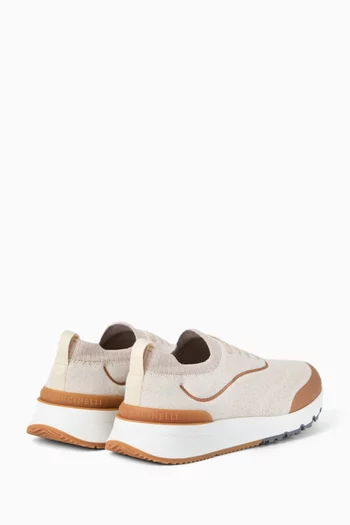 Sneakers in Cotton Chiné Knit