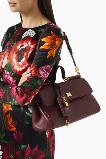 My Sicily Handbag in Plongé Calfskin Leather
