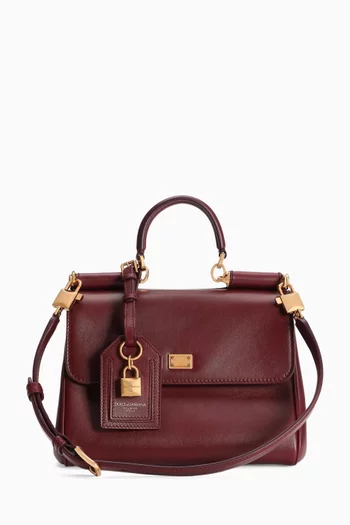 Small My Sicily Top-handle Bag in Leather