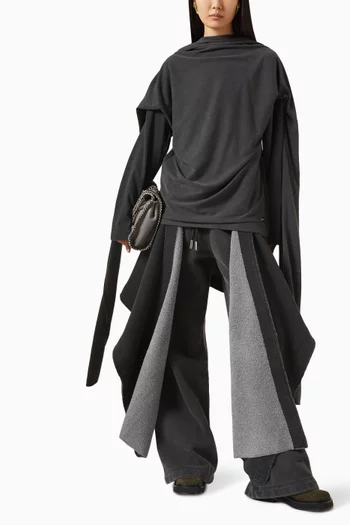 Scarf-neck Top in Washed Jersey