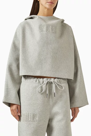 The Embossed Gaultier Hoodie in Cotton