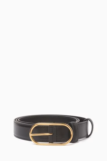 Buckle Belt in Calf Leather