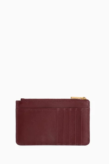 DG Plaque Cardholder in Calfskin Leather