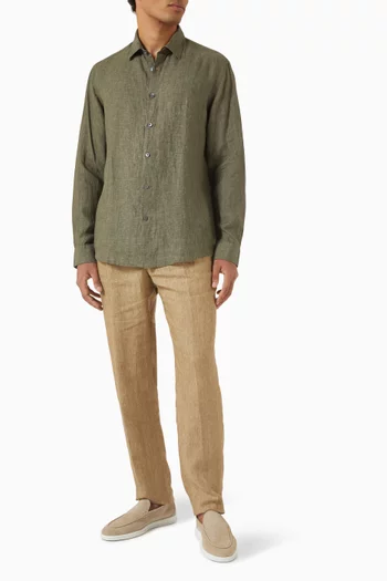 Long-sleeve Shirt in Linen