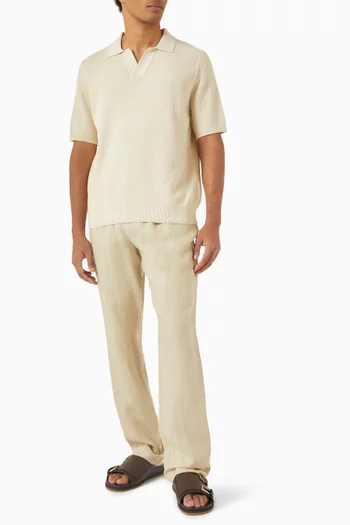 Compact Polo Shirt in Mesh Knit