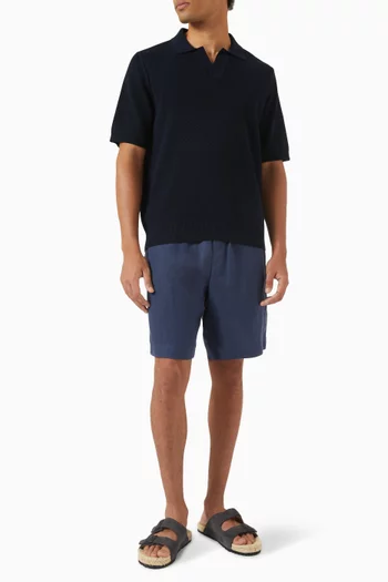 Compact Polo Shirt in Mesh Knit