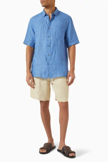 Short-sleeve Shirt in Linen