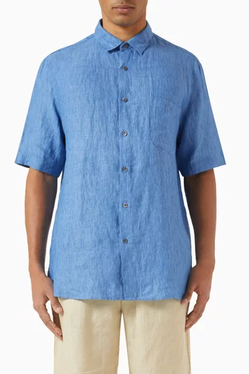 Short-sleeve Shirt in Linen