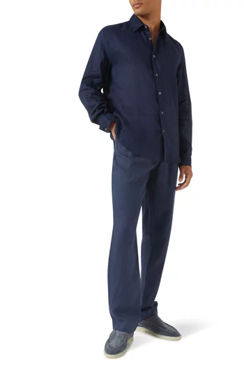Drawstring Pants in Linen