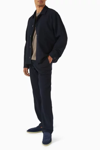 Seersucker Jacket in Wool-blend