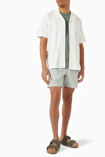 Textured Short-sleeve Shirt in Jersey