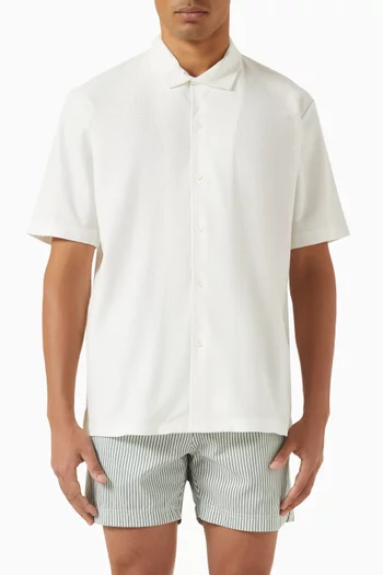 Textured Short-sleeve Shirt in Jersey