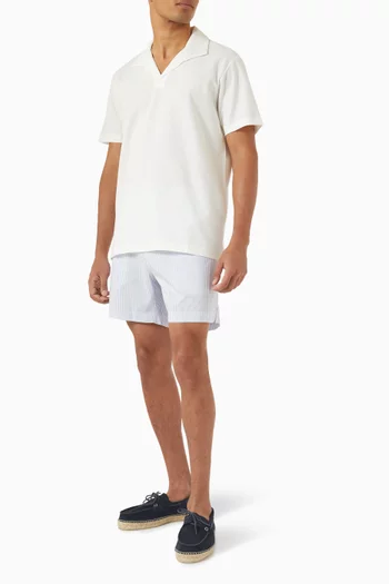 Textured Polo Shirt in Jersey