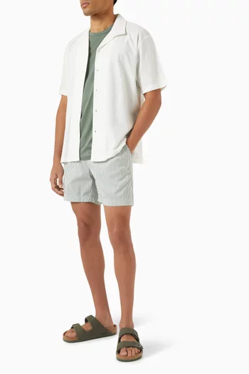 Drawstring Striped Swim Shorts in Seaqual™
