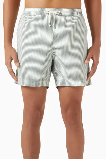 Drawstring Striped Swim Shorts in Seaqual™