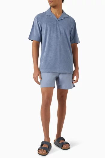 Towelling Polo Shirt in Organic Cotton