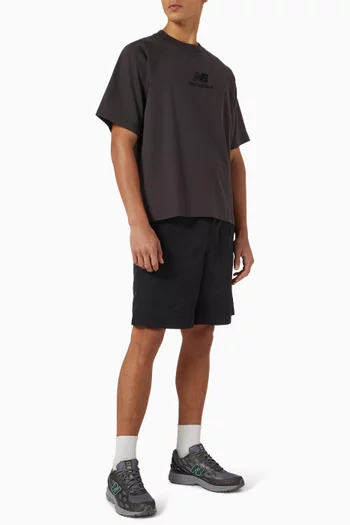 NB Grey Logo T-shirt in Cotton
