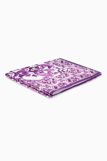 Majolica-print Beach Towel in Cotton Terry