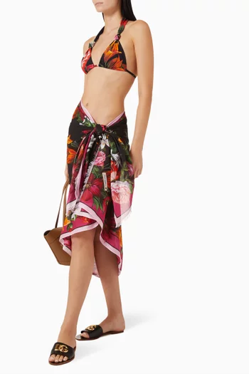 Floral-print Sarong in Cotton