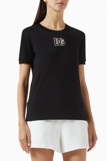 Embroidered T-shirt in Jersey