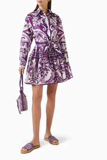 Majolica-print Shirt in Poplin