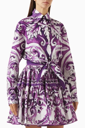 Majolica-print Shirt in Poplin