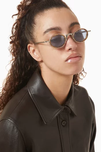 نظارة شمسية فاردا بإطار بيضاوي تيتانيوم