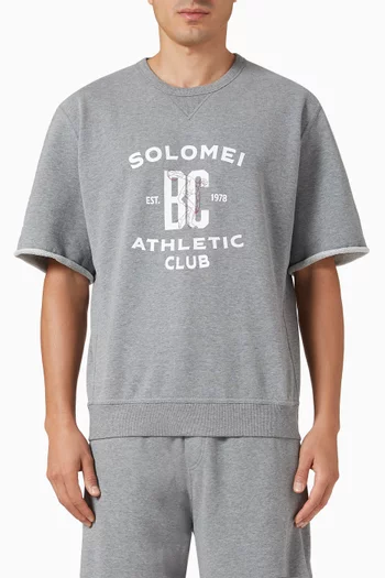 Printed Sweatshirt in Cotton French Terry