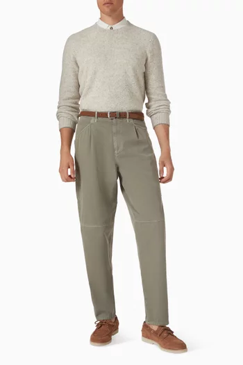 Crewneck Sweater in Silk & Alpaca Wool