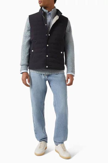 Lightweight Down Vest in Bonded Taffeta
