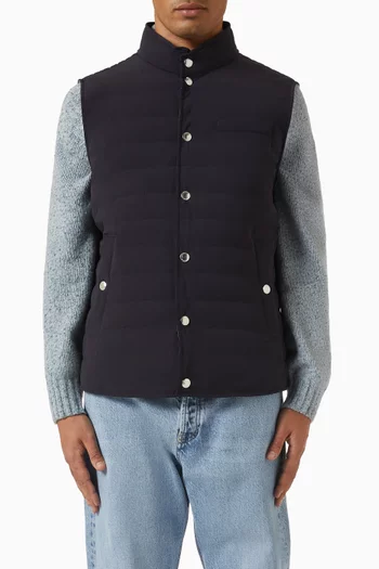 Lightweight Down Vest in Bonded Taffeta