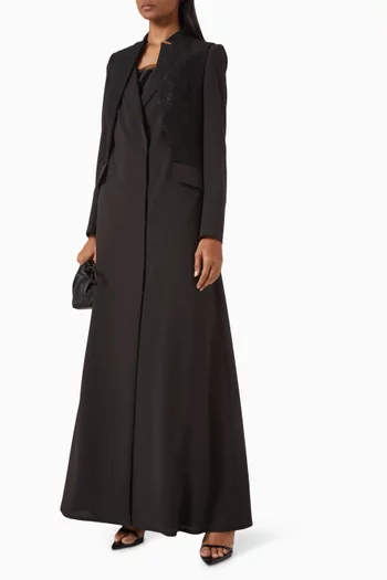 Signature Blazer-style Abaya in Crepe