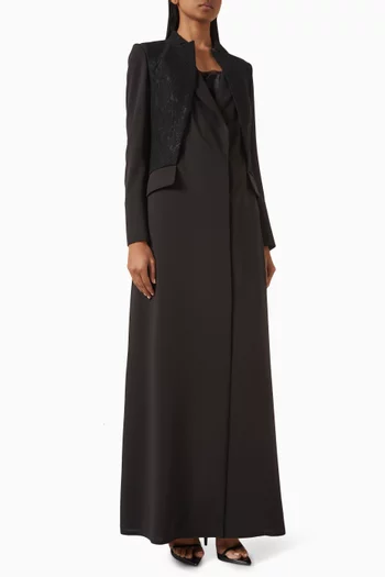 Signature Blazer-style Abaya in Crepe