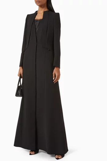Signature Blazer-style Abaya in Crepe