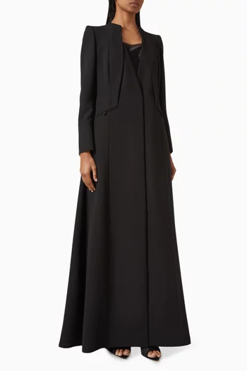 Signature Blazer-style Abaya in Crepe