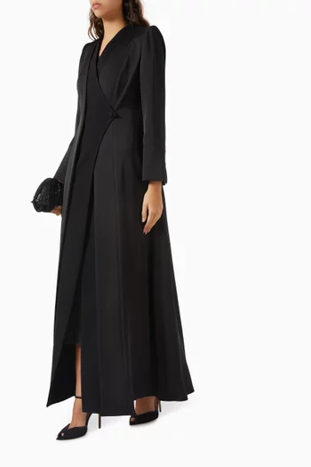Signature Blazer-style Abaya in Crepe