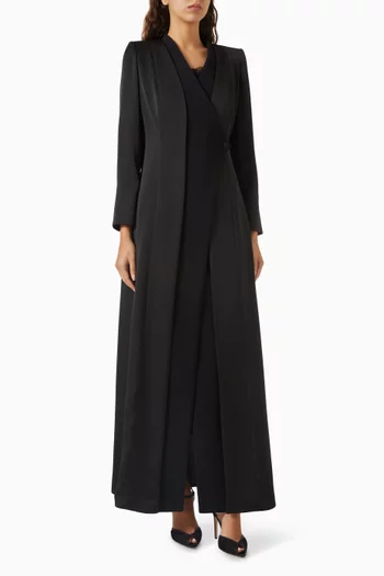 Signature Blazer-style Abaya in Crepe