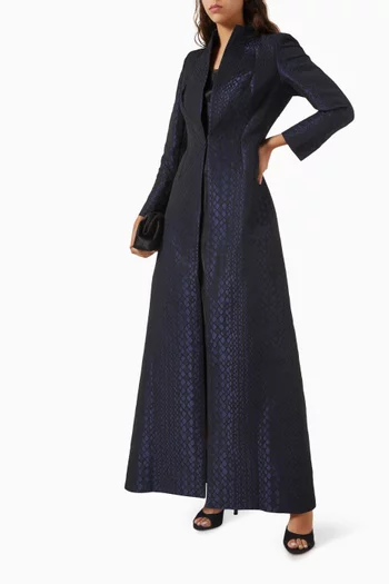 Signature Snake-effect Abaya in Crepe