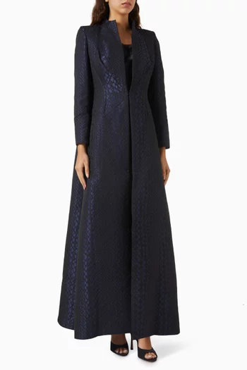 Signature Snake-effect Abaya in Crepe