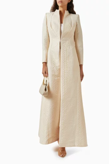 Signature Snake-effect Abaya in Crepe