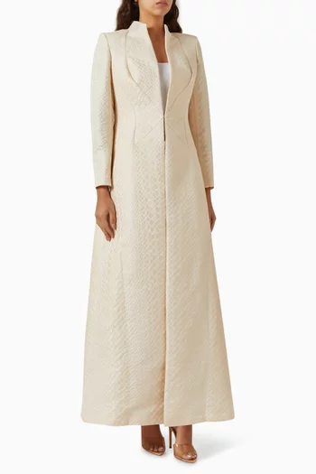 Signature Snake-effect Abaya in Crepe