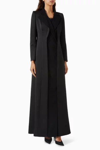Signature Tuxedo-style Abaya in Crepe